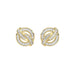 LADIES EARRING 0.20CT ROUND/BAGUETTE DIAMOND 10K YELLOW GOLD