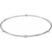 Ladies Natural Diamond Bezel-Set Bangle Bracelet (I1, H+) — Sterling Silver