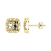 �Ladies Nugget-Fashion Earrings 0.15Ct Round Diamond 10K Yellow Gold � Elegant Women�S Fashion Jewelry Gift