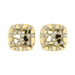 �Ladies Nugget-Fashion Earrings 0.15Ct Round Diamond 10K Yellow Gold � Elegant Women�S Fashion Jewelry Gift