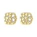 “Ladies Nugget-Fashion Earrings 0.15Ct Round Diamond 10K Yellow Gold – Elegant Women’S Fashion Jewelry Gift
