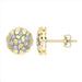 Ladies Nugget-Fashion Earrings 0.15Ct Round Diamond 10K Yellow Gold � Elegant Women�S Fashion Jewelry Gift
