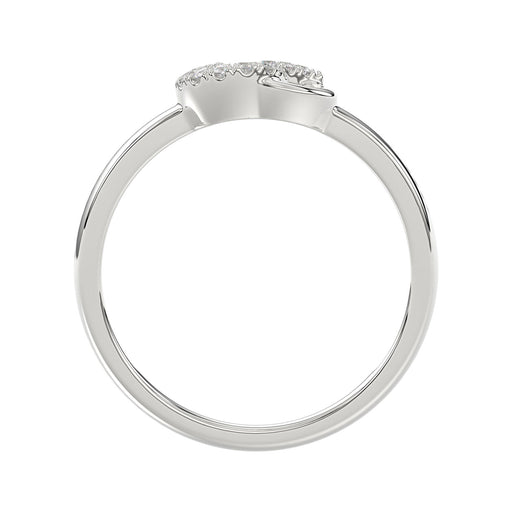 Ladies Lucky Horseshoe Fashion Ring 0.10Ct Round Diamond Sterling Silver White � Double Horseshoe Fashion Jewelry