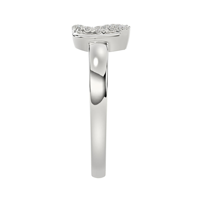 Ladies Lucky Horseshoe Fashion Ring 0.10Ct Round Diamond Sterling Silver White � Double Horseshoe Fashion Jewelry
