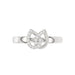 Ladies Lucky Horseshoe Fashion Ring 0.10Ct Round Diamond Sterling Silver White � Double Horseshoe Fashion Jewelry