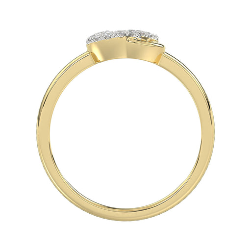 LADIES RING 0.10CT ROUND DIAMOND 10K YELLOW GOLD
