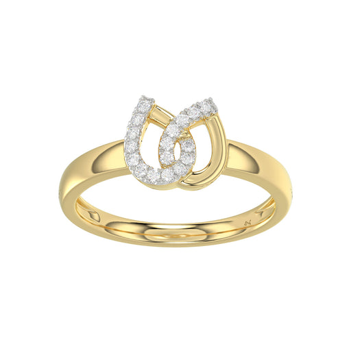 LADIES RING 0.10CT ROUND DIAMOND 10K YELLOW GOLD