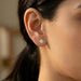 LADIES EARRING 0.25CT ROUND DIAMOND 10K YELLOW GOLD