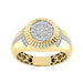 Men�S 10K Yellow Gold Diamond Ring � 0.50Ct Round Cluster Diamond, Stylish Men�S Wedding & Fashion Ring
