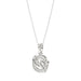 Elegant 0.15Ct Round & Baguette Diamond Pendant In Sterling Silver Ladies Fine Jewelry With Chain