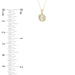 LADIES PENDANT 0.15CT ROUND/BAGUETTE DIAMOND 10K YELLOW GOLD