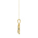 LADIES PENDANT 0.15CT ROUND/BAGUETTE DIAMOND 10K YELLOW GOLD