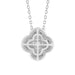 LADIES PENDANT WITH CHAIN 0.25CT ROUND/BAGUETTE DIAMOND 10K WHITE GOLD