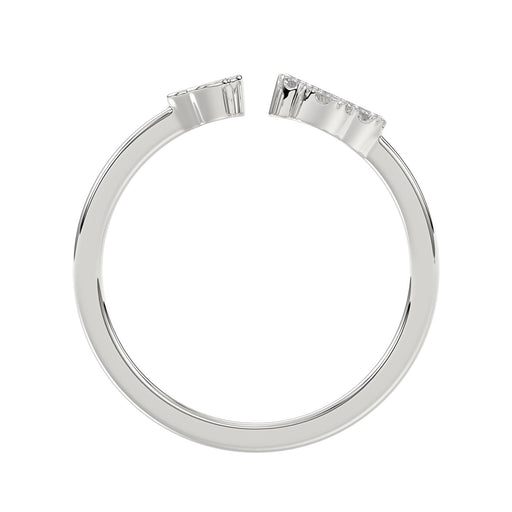 Sterling Silver Diamond Fashion Ring For Women 0.10 Ct Round Cut Elegant Ladies Ring