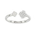 Sterling Silver Diamond Fashion Ring For Women 0.10 Ct Round Cut Elegant Ladies Ring