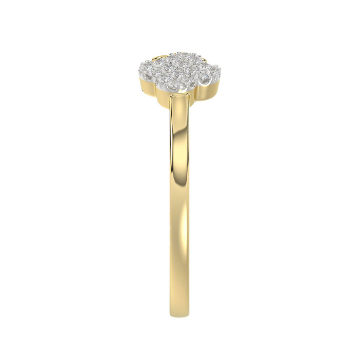 LADIES RING 0.10CT ROUND DIAMOND 10K YELLOW GOLD