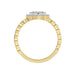 LADIES RING 0.25CT ROUND/BAGUETTE DIAMOND 10K YELLOW GOLD