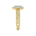 LADIES RING 0.25CT ROUND/BAGUETTE DIAMOND 10K YELLOW GOLD