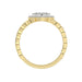 LADIES RING 0.25CT ROUND/BAGUETTE DIAMOND 10K YELLOW GOLD