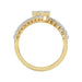 LADIES RING 0.65CT ROUND/BAGUETTE DIAMOND 14K YELLOW GOLD