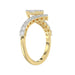 LADIES RING 0.65CT ROUND/BAGUETTE DIAMOND 14K YELLOW GOLD