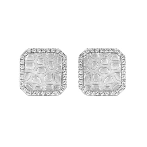 0.16 Ct Round Diamond Halo Earrings For Women Sterling Silver Stylish Jewelry Gift