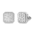 0.16 Ct Round Diamond Halo Earrings For Women Sterling Silver Stylish Jewelry Gift