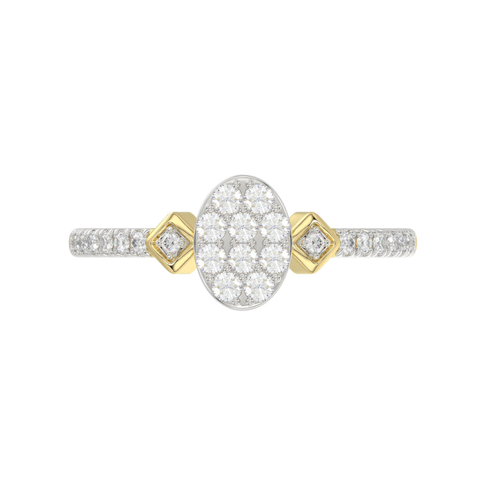 LADIES RING 0.33CT ROUND DIAMOND 10K YELLOW GOLD