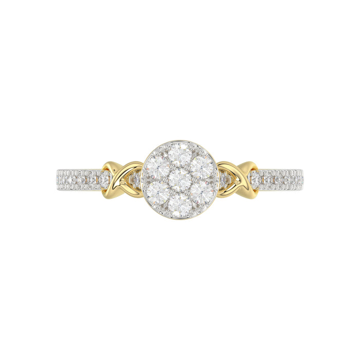 LADIES RING 0.33CT ROUND DIAMOND 10K YELLOW GOLD