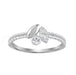 Elegance Ladies Round Diamond Cluster Fashion Ring In 10K White Gold � Marquise Design