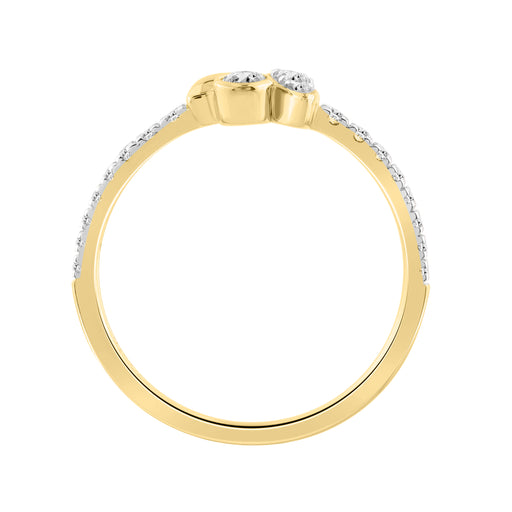 Elegance Ladies Round Diamond Cluster Fashion Ring In 10K Yellow Gold � Marquise Design