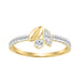 Elegance Ladies Round Diamond Cluster Fashion Ring In 10K Yellow Gold � Marquise Design