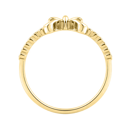 Classic 0.10Ct Round Diamond Ring In Yellow Gold  For Women