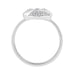 Sterling Silver Ladies Fashion Ring With 0.10Ct Round Diamond Heart Design