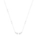 Elegant 14K White Gold Ladies Necklace With Pearl Centerpiece And Round Diamond Accents 0.16Ct. Perfect For Everyday Elegance Or Gifting.