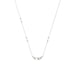 14K White Gold 0.16Ct Ladies Pearl Necklace  Round Diamond Bezel Design