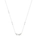 Elegant 14K White Gold Ladies Necklace With Pearl Centerpiece And Round Diamond Accents 0.16Ct. Perfect For Everyday Elegance Or Gifting.