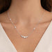 14K White Gold 0.16Ct Ladies Pearl Necklace  Round Diamond Bezel Design