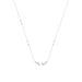 14K White Gold 0.16Ct Ladies Pearl Necklace  Round Diamond Bezel Design