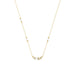 LADIES NECKLACE 0.16CT ROUND/PEARL DIAMOND 14K YELLOW GOLD