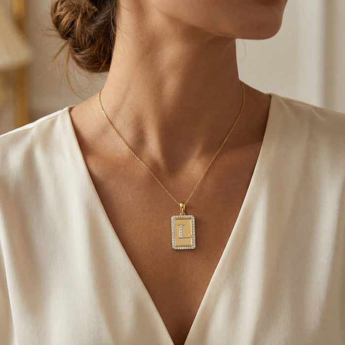 LADIES PENDANT 0.20CT ROUND DIAMOND 10K YELLOW GOLD