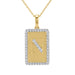 Elegant Ladies 0.20Ct Round Diamond �N Alphabet Fashion Pendant With Chain � 10K Yellow Gold