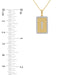 10K Yellow Gold letter 'I' Fashion Pendant With Chain - 0.20 CT Round Diamond Ladies Jewelry Gift