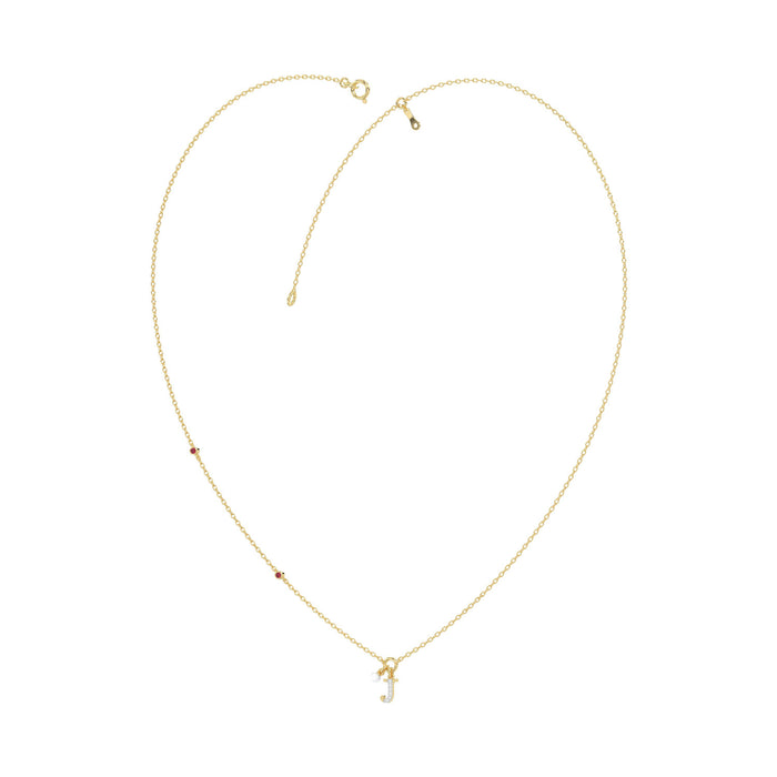 LADIES NECKLACE 0.10CT ROUND DIAMOND 10K YELLOW GOLD