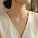 LADIES NECKLACE 0.10CT ROUND DIAMOND 10K YELLOW GOLD