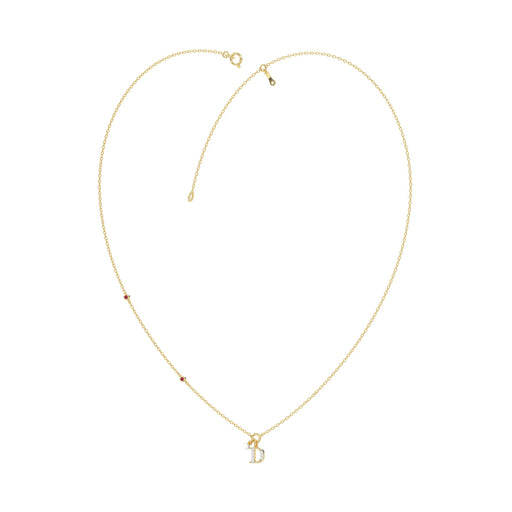 LADIES NECKLACE 0.10CT ROUND DIAMOND 10K YELLOW GOLD