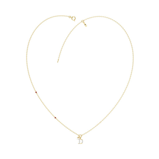 LADIES NECKLACE 0.10CT ROUND DIAMOND 10K YELLOW GOLD