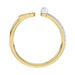 LADIES RING 0.10CT ROUND/PEARL DIAMOND 10K YELLOW GOLD