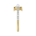 LADIES RING 0.10CT ROUND/PEARL DIAMOND 10K YELLOW GOLD