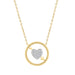 10K YELLOW GOLD LADIES HEART AND ARROW PENDANT  0.15CT ROUND NATURAL DIAMOND, WITH CHAIN